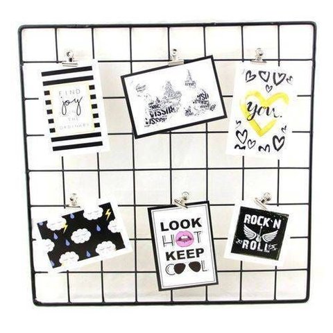 Memory Board Painel de Fotos 40x40cm Preto