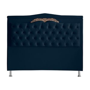 Cabeceira De Cama Box Casal 140 cm Barcelona Azul Marinho Dimazza Móveis Cabeceira De Cama Barcelona