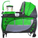 Ver imagem 1 de Berço Portátil Balanço com Trocador e Móbile Verde - Baby Style