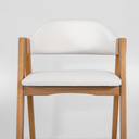 Ver imagem 2 de Cadeira Poltrona Concha Estofada com Braço e Corda - 1 Und:bouclê/creme