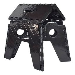 Banqueta Plástica Dobrável e Resistente Preto - 9