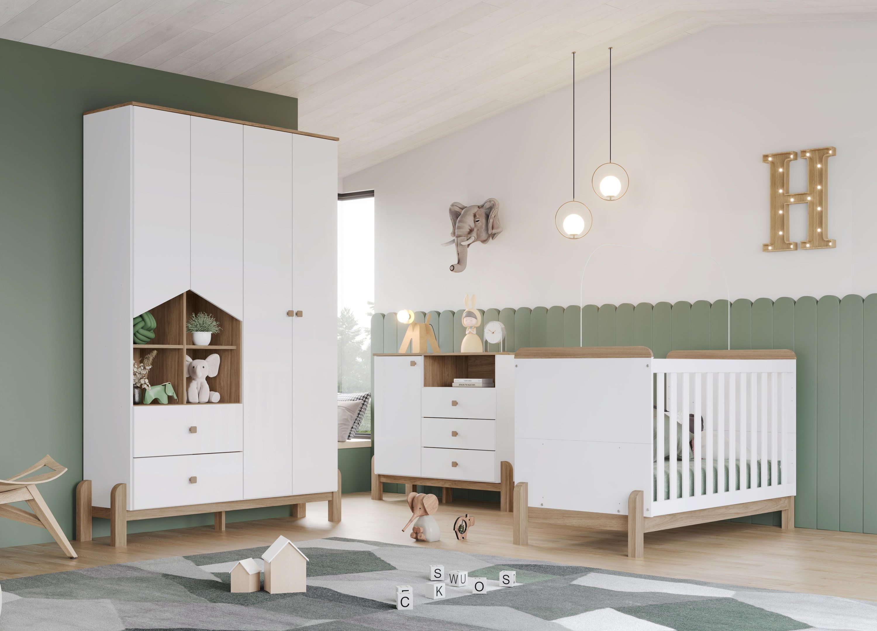 Dormitório Infantil Ternura Branco/jequitibá - Henn - 2