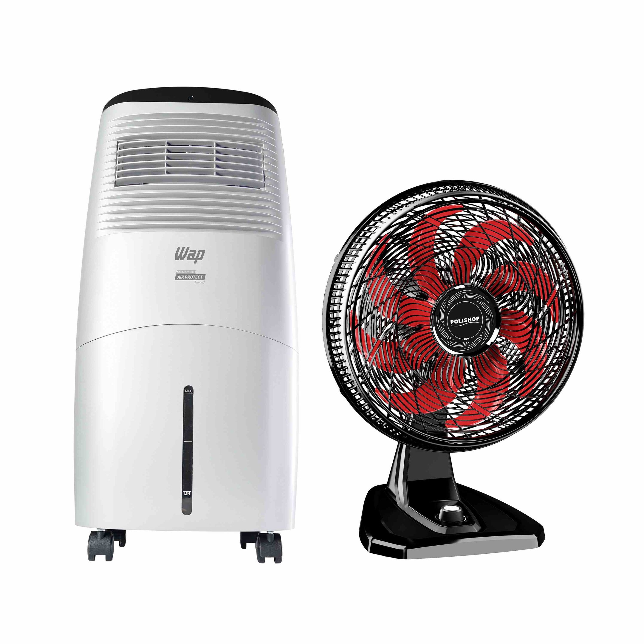 Wap Climatizador de Ar Air Protect e Polishop Ventilador de Mesa e Parede 8 Pas | 127v