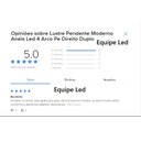 Ver imagem 7 de Lustre Pendente Moderno Anéis Led 4 Arcos 80cm Pe Direito Duplo Preto Bivolt Equipe Led