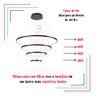 Lustre Pendente Moderno Anéis Led 4 Arcos 80cm Pe Direito Duplo Preto Bivolt Equipe Led - 4