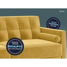 Sofá Living 3 Lugares 2,00M Madison Amarelo - 4