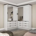 Ver imagem 1 de Closet Casal Sevilha 4 Portas Plus 12 Gavetas Carioca Móveis Branco