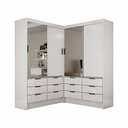 Ver imagem 2 de Closet Casal Sevilha 4 Portas Plus 12 Gavetas Carioca Móveis Branco