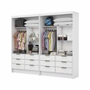Ver imagem 3 de Closet Casal Sevilha 4 Portas Plus 12 Gavetas Carioca Móveis Branco