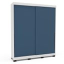 Ver imagem 2 de Roupeiro Solteiro Madri 2 Portas 2 Gavetas 177x213cm Azul/Branco 250703