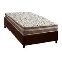 Ver imagem 1 de Cama Box Solteiro: Colchão Molas Bonnel Herval Assis + Base Crc Suede Brown (88x188)