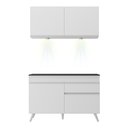 Ver imagem 7 de Armário de Cozinha Compacta 120cm com Leds Veneza Up Multimóveis V2012 Branco