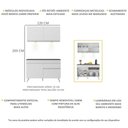 Ver imagem 4 de Armário de Cozinha Compacta 120cm com Leds Veneza Up Multimóveis V2012 Branco