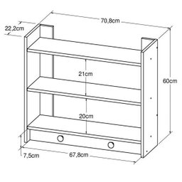 Estante Infantil Parede Montessoriano Branco - Art In Móveis - 3 Estante Infantil Parede Montessoriano Branco - Art In Móveis - 3