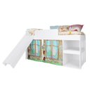 Ver imagem 3 de Cama Infantil Playground 191,7x192cm com Escorregador e Cortina Branco Cm3092 Meu Fofinho