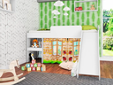 Ver imagem 3 de Cama Infantil Playground 191,7x192cm com Escorregador e Cortina Branco CM3092 Meu Fofinho