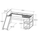 Ver imagem 4 de Cama Infantil Playground 191,7x192cm com Escorregador e Cortina Branco Cm3092 Meu Fofinho