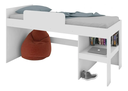 Ver imagem 4 de Cama Infantil Playground 191,7x192cm com Escorregador e Cortina Branco CM3092 Meu Fofinho