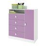 Cômoda Meu Fofinho Com 1 Porta e 4 Gavetas Lilás - Art In Móveis - Lilás - 2