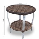 Ver imagem 4 de Conjunto de Poltronas Fibra Sintética Alumínio Berlim - 4 Poltronas + 1 Mesa Centro - Tecido Lisato