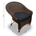 Ver imagem 2 de Conjunto de Poltronas Fibra Sintética Alumínio Berlim - 4 Poltronas + 1 Mesa Centro - Tecido Lisato