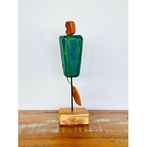 Escultura Caju em Madeira - Decoração Artesanal de Sergipe