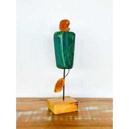 Escultura Caju em Madeira - Decoração Artesanal de Sergipe - 2