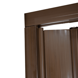 Porta Sanfonada Pvc Translucida 210x84 Marrom - 4
