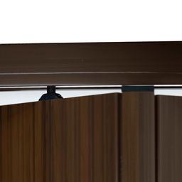 Porta Sanfonada Pvc Translucida 210x84 Marrom - 5