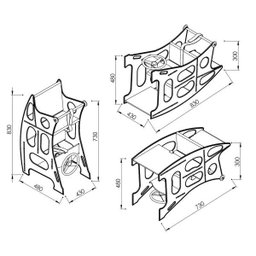 Cadeira Mágica bebê portátil multifunção 4x1-alimentação, balanço, carrinho e mesinha-Art - 4