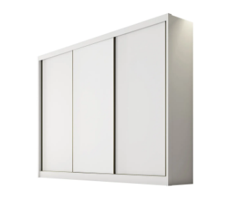 Guarda Roupa Casal 3 Portas 8 Gavetas Diamond Móveis Novo Horizonte - Branco