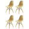 Kit 4 Cadeiras Charles Eames Eiffel Dsw - Nude Escuro - Kza Bela - 1
