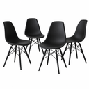 Ver mais imagens de Kit 4 Cadeiras Polipropileno Charles Eames Eiffel Dsw: Design Moderno Injetada - Produto Nacional