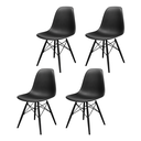 Ver imagem 1 de Kit 4 Cadeiras Polipropileno Charles Eames Eiffel Dsw: Design Moderno Injetada - Produto Nacional
