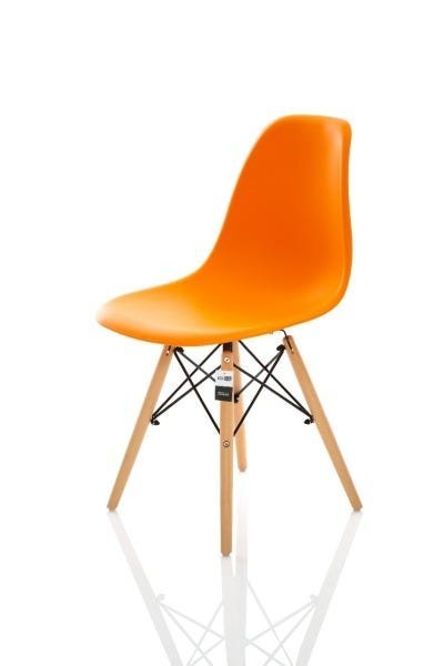 Kit 4 Cadeiras Charles Eames Eiffel Dsw - Laranja - 2