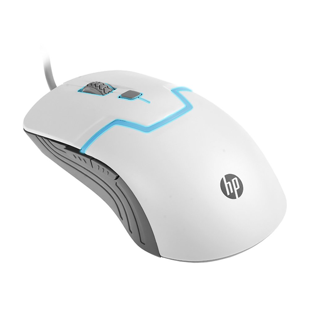 Mouse Gaming HP M100S USB até 3.200 DPI Branco / Cinza MadeiraMadeira