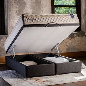 Cama-Baú Clean - Seda Sintética Pérola 10989 - 158x198 Queen