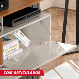 Painel para Tv 55'' Off White Damasco Intense - Lukaliam - 4