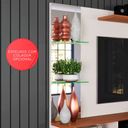 Ver imagem 5 de Painel para TV até 55 Polegadas Intense Off White Damasco com Nicho Decorativo – Lukaliam