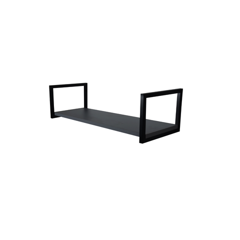 Nicho Simples 80x30 Metalon Preto/ Cinza Escuro Design Industrial 01