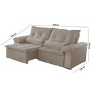 Ver imagem 2 de Sofá Parma Veludo 02 Módulos de 100m B25cm Meu Sofá Online B002 Veludo Capuccino