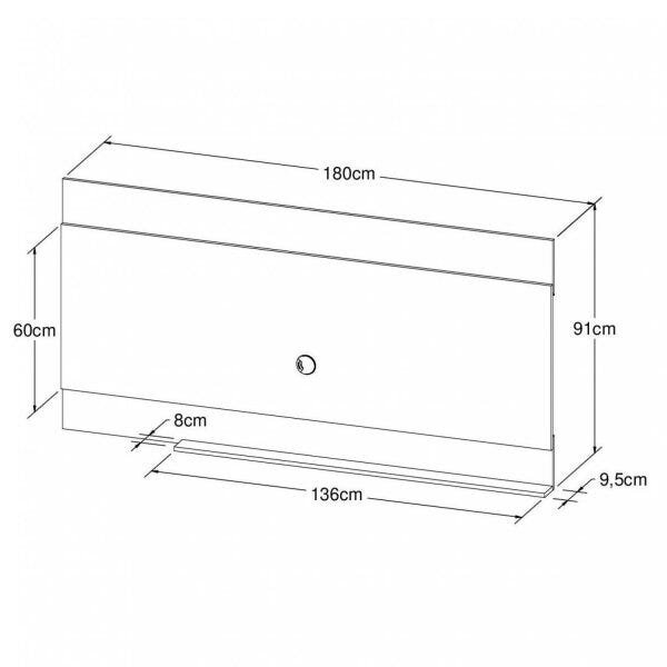 Painel para Tv até 60' 1,80m Seattle Pl1800 Art In Móveis - Montana - 3
