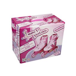 Patins Roller Infantil Triline 3 Rodas 26 Ao 33 Fenix Rosa - 3