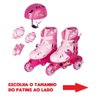 Patins Roller Infantil Triline 3 Rodas 26 Ao 33 Fenix Rosa - 4