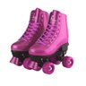 Patins Roller Skate Ajustáveis 39 a 42 Rosa Glitter - Fênix - 1