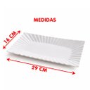 Ver imagem 5 de Travessas Retangular Petisqueiras Cerâmica 29x16cm Kit 2pçs