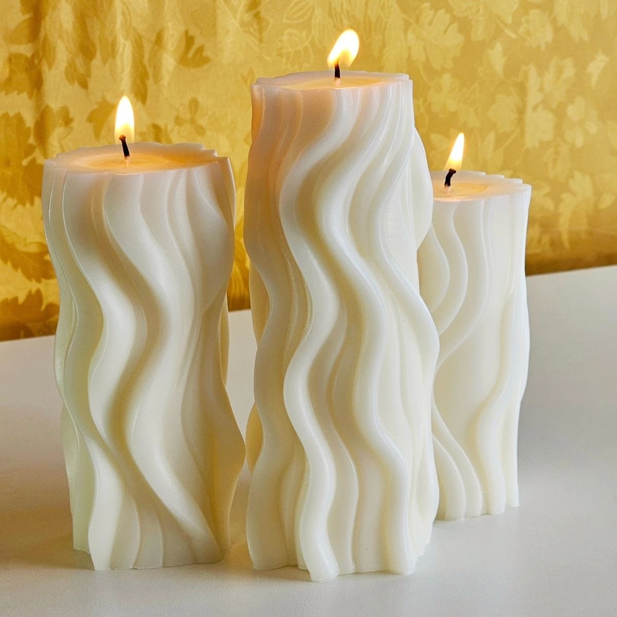 Kit de Velas Decorativas Pilar Curve para Presente - 6