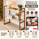 Ver imagem 6 de Aparador Industrial Buffet Mesa Prateleira Cantinho do Cafe 80x90 Luxo Sala Bufet Off White