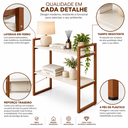 Ver imagem 5 de Aparador Industrial Buffet Mesa Prateleira Cantinho do Cafe 80x90 Luxo Sala Bufet Off White