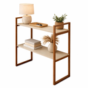 Ver imagem 1 de Aparador Industrial Buffet Mesa Prateleira Cantinho do Cafe 80x90 Luxo Sala Bufet Off White